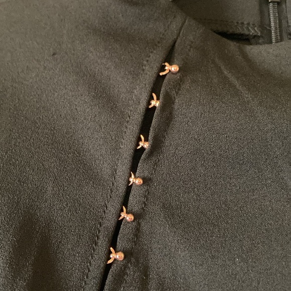 NWT Size 8 Ivanka Trump Black Sheath Dress with Copper/Gold Toned Accents (ABBA) - Picture 3 of 14